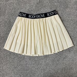 Body Glove Skort Womens Medium White Pleated Tennis Skirt Built In Shorts Lined